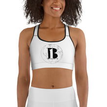 Load image into Gallery viewer, "A-B1 World"/Sports bra/ White - A-b1.com