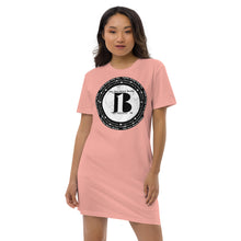 Load image into Gallery viewer, "The New Black Media", displayed are the names of the members of the new Black media/ Black, Black "B"/ Organic cotton t-shirt dress in many colors - A-b1.com