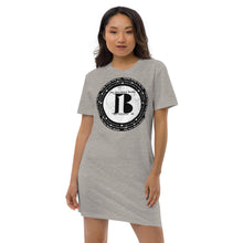 Load image into Gallery viewer, "The New Black Media", displayed are the names of the members of the new Black media/ Black, Black "B"/ Organic cotton t-shirt dress in many colors - A-b1.com