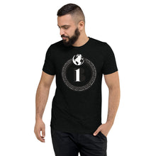 Load image into Gallery viewer, "Birth of A-b1 Nation", displayed are the names of many prominent B1 figures in our history/ Top of Globe, Black, Black "B"/Short sleeve t-shirt in many colors - A-b1.com