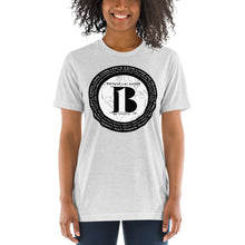 Load image into Gallery viewer, "Birth of A-b1 Nation", displayed are the names of many prominent B1 figures in our history/ Black, Black "B"/Short sleeve t-shirt in many colors - A-b1.com