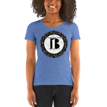 Load image into Gallery viewer, "The New Black Media", displayed are the names of the members of the new Black media/ Black, Black "B"/Ladies' short sleeve t-shirt in many colors - A-b1.com