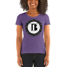 Load image into Gallery viewer, "The New Black Media", displayed are the names of the members of the new Black media/ Black, Black "B"/Ladies' short sleeve t-shirt in many colors - A-b1.com