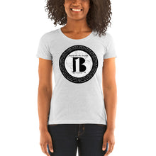 Load image into Gallery viewer, "Birth of A-b1 Nation", displayed are the names of many prominent B1 figures in our history/ Black, Black "B"/Ladies' short sleeve t-shirt in many colors - A-b1.com