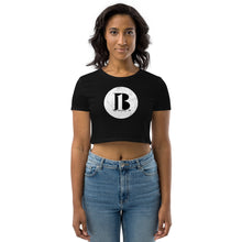 Load image into Gallery viewer, &quot;A-b1 World&quot;/Organic Crop Top/ White, Black - A-b1.com
