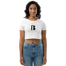 Load image into Gallery viewer, &quot;A-b1 World&quot;/Organic Crop Top/ White, Black - A-b1.com
