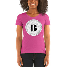 Load image into Gallery viewer, &quot;Birth of A b1 Nation&quot;, displayed are the names of many prominent B1 figures in our history/ White, Black &quot;B&quot;/Ladies&#39; short sleeve t-shirt in many colors - A-b1.com
