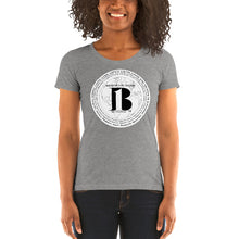 Load image into Gallery viewer, &quot;Birth of A b1 Nation&quot;, displayed are the names of many prominent B1 figures in our history/ White, Black &quot;B&quot;/Ladies&#39; short sleeve t-shirt in many colors - A-b1.com
