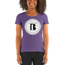 Load image into Gallery viewer, &quot;Birth of A b1 Nation&quot;, displayed are the names of many prominent B1 figures in our history/ White, Black &quot;B&quot;/Ladies&#39; short sleeve t-shirt in many colors - A-b1.com
