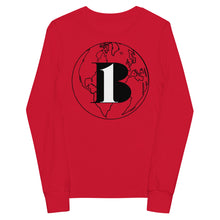 Load image into Gallery viewer, &quot;A-B1 World&quot; Transparent back, Youth long sleeve tee
